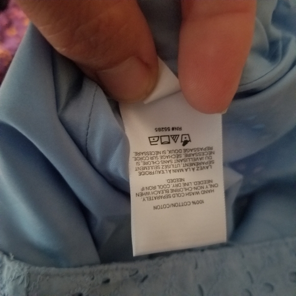 Express blue wraparound miniskirt.  Size 10 - Picture 6 of 6